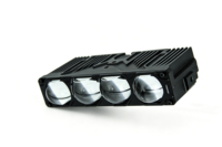 Projecteur de calandre Bi-LED à quatre lentilles haute luminosité 11000LM, double couleur, faisceau haut/bas, solénoïde, IP67, refroidissement par ventilateur, personnalisable OEM