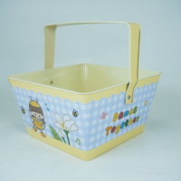 Boîte en métal de qualité alimentaire pour biscuits, bonbons, chocolat – Panier de rangement portable et mignon pour boulangerie