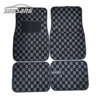 SONSANG – tapis d'échecs à carreaux, tapis de voiture universel, tapis de sol de voiture avec logo personnalisé