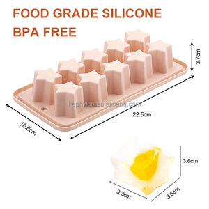 Molde de Hielo de Cristal en Forma de Estrella, Fácil de Presionar, <span class=keywords><strong>Mini</strong></span> Cubitos de Hielo de Silicona, Ecológico, para Máquinas de Helados - Product Image 2