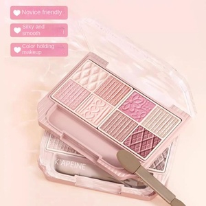 8 Colors Mineral Long-Lasting Waterproof Matte & Pearlescent Finish <b>Eyeshadow</b> <b>Palette</b> with Pressed Powder and Glitter - Product Image 2
