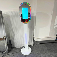 Vente en gros de kiosque photo miroir de 65 pouces kiosque photo B pour fête de mariage ensemble complet de photomaton miroir