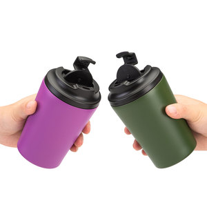 Taza Térmica de Café de 12oz, Taza Reutilizable de 500ml, Botella de Agua Térmica para Bebidas Frías y Calientes, Taza de Viaje Ancha para Café - Product Image 1