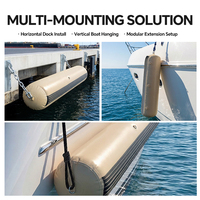 HOMFUL Pare-battage gonflable renforcé de 3 m pour bateau, protection latérale marine avec bande de protection en caoutchouc pour yacht, quai de marina