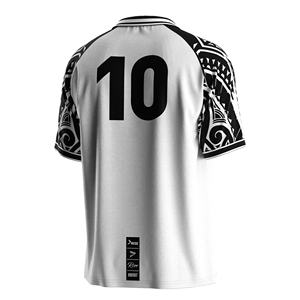 Zwart-Wit Herenvoetbaluniform Met V-Inzetpolokraag Voetbalshirt Voor Training En Competitie - Product Image 2
