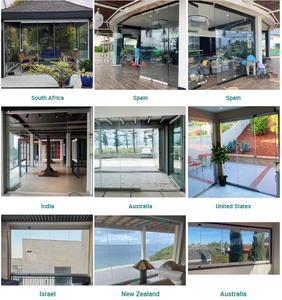 <span class=keywords><strong>Puerta</strong></span> Corredera de Vidrio para Balcón Exterior, Mampara de Vidrio Móvil, Cortina de Vidrio para <span class=keywords><strong>Terraza</strong></span>, <span class=keywords><strong>Puerta</strong></span> Plegable sin Marco - Product Image 3