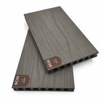 Planche de terrasse composite co-extrudée économique, antidérapante et résistante aux UV, en WPC, pour aménagement paysager et pergola
