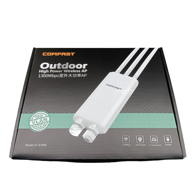 COMFAST CF-EW85 Gigabit Wireless AP Outdoor Access Point 1300Mbps DC/POE Power & for Outdoor 2.4G/5.8G Frequencies