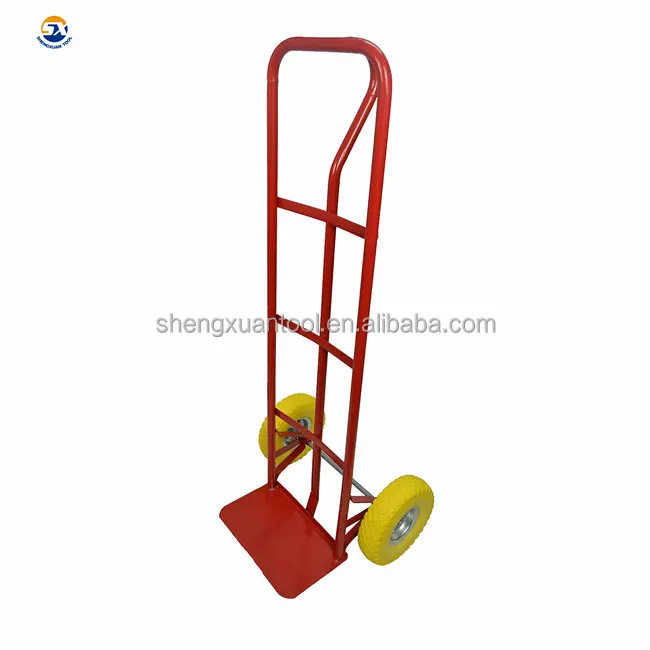 Multi useful red color toe plate foldable hand trolley HT1805