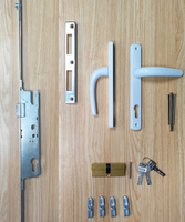 Serrure de porte multipoints en PVC avec trou pour cylindre et goupille pour porte à battant