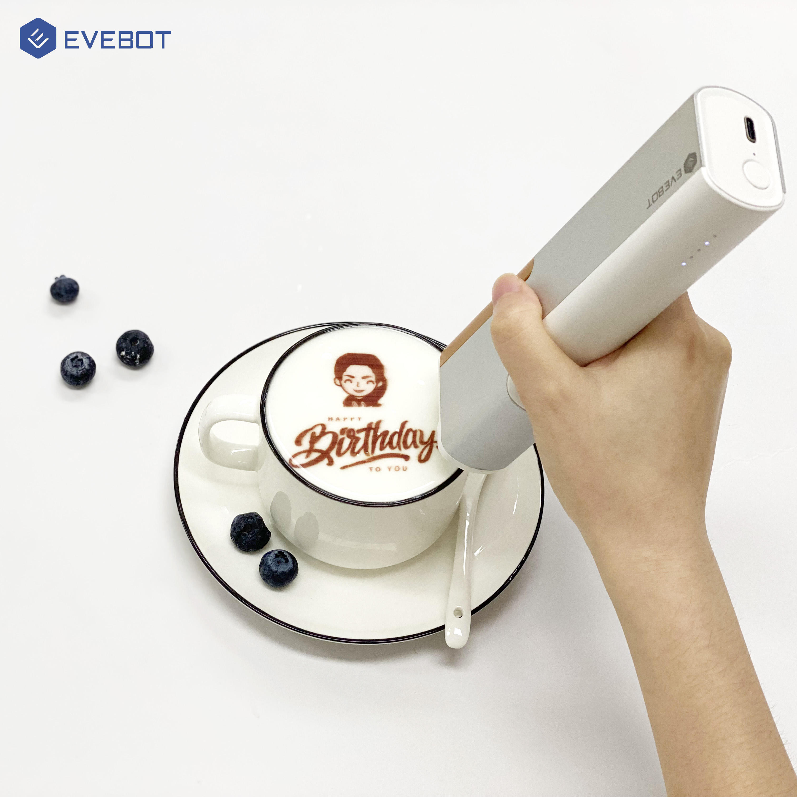 EVEBOT Printpen - DIY Food and Coffee 3D Inkjet Printer
