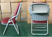 Chaise pliante en métal recouverte de tissu épais pour église, salle de lecture biblique, fabriquée en Chine, chaise de conférence pliante