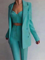 Ensemble coordonné personnalisé pour femmes, blazer en tricot et short, élégant pour le bureau, printemps automne, ensemble de costume pour femmes, vente en gros OEM