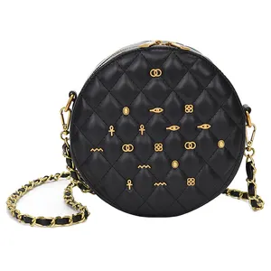 Angedanlia new arrival PU circular wholesale fashion ladies round bags pu leather handbag