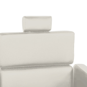 Sillón <span class=keywords><strong>de</strong></span> Peluquería con Respaldo Cuadrado en <span class=keywords><strong>Capas</strong></span>, Base Cromada Cuadrada, Silla Hidráulica Giratoria para Cortar el Cabello con Reposapiés Metálico Ancho - Product Image 5