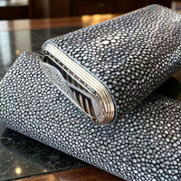 Boîte à cigares en cuir de raie véritable au design élégant et luxueux, étui à cigares en peau exotique, étanche
