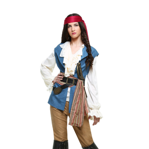 Vente chaude Carnaval Halloween Homme <span class=keywords><strong>et</strong></span> Femme Pirate Cosplay Costume pour Couples Jeu Costumes - Product Image 2