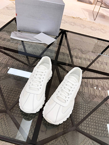 Chaussures de sport à plateforme de style marche en cuir véritable blanc de marque de luxe à la vente chaude, légères, antidérapantes pour hommes et femmes - Product Image 3