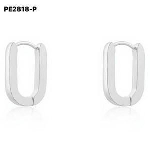 Pendientes de Aro Amy Amy Fashion, Chapados en Rodio, Aleación, Joyería Geométrica Clásica para Mujer, Regalo - Product Image 1