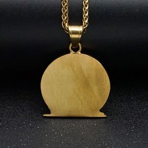 Collar con colgante <span class=keywords><strong>de</strong></span> Leones guerreros para mujer, cadena <span class=keywords><strong>de</strong></span> <span class=keywords><strong>acero</strong></span> chapada <span class=keywords><strong>en</strong></span> Templarios con cabeza <span class=keywords><strong>de</strong></span> león dorado helado para regalos - Product Image 4