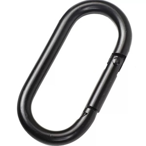 Toptan fabrika açık spor ve tırmanma 10*<span class=keywords><strong>100MM</strong></span> siyah galvanizli yapış kanca Oval şekil yüzük Metal karabina - Product Image 4