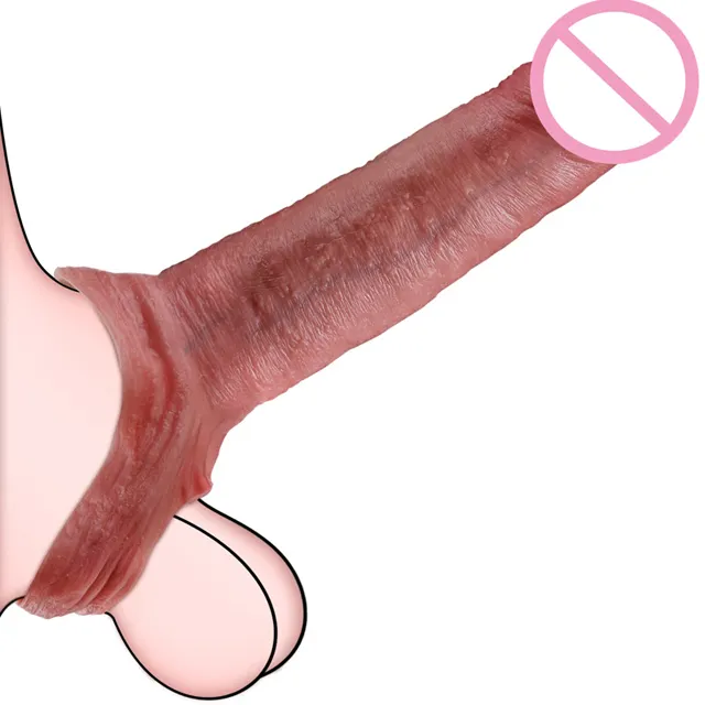 New Liquid Silicone Penis Extender Ampliador Wolf Braces Ampliação Atraso Calcinha Sex Toy para Homens