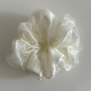 Chouchous élégants en organza double couche couleur unie, accessoires capillaires en maille de haute qualité pour usage quotidien pour femmes - Product Image 4