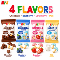 Biscuits au chocolat au lait en forme de parapluie, délicieux, personnalisés avec votre marque privée