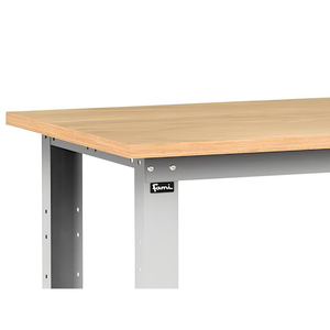 Fami Work 1024x750x882mm grey <b>workbench</b> with <b>wooden</b> top - Product Image 2