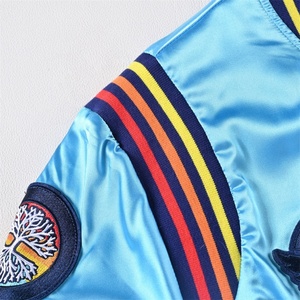 Veste en satin Topshow 100% coton Streetwear Patchwork Broderie Bouton Veste d'hiver Veste à sangle - Product Image 3