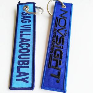 Porte-clés personnalisés en tissu tissé et brodé, vente en gros à prix abordable - Product Image 2