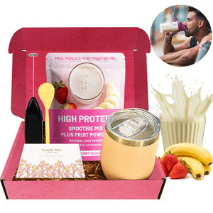 Poudre <span class=keywords><strong>de</strong></span> substitut <span class=keywords><strong>de</strong></span> repas pour la gestion du poids, saveur fraise banane, smoothie protéiné sans OGM et sans gluten - Product Image 1