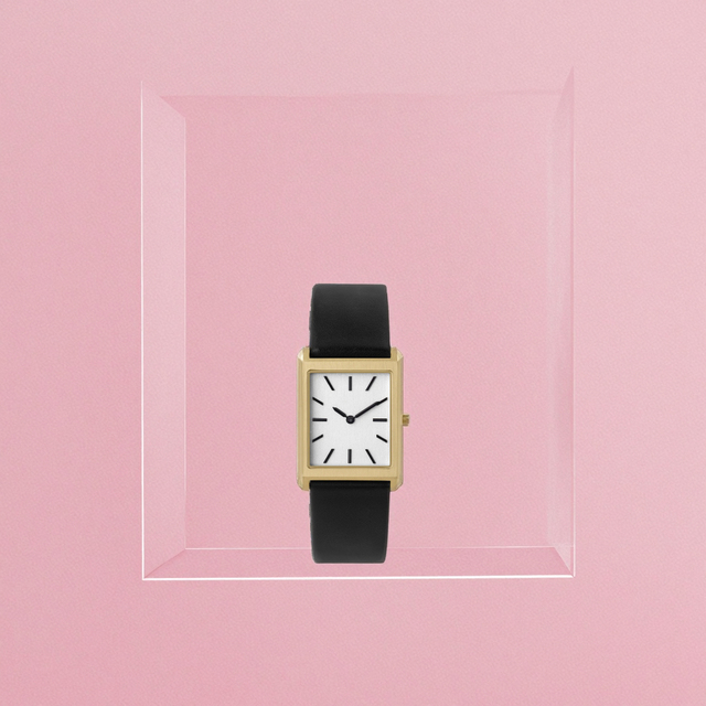 Classic Antique Business Black Strap Watch for Women Gold Square Case White Dial Quartz Movement Soft Leather Strap
