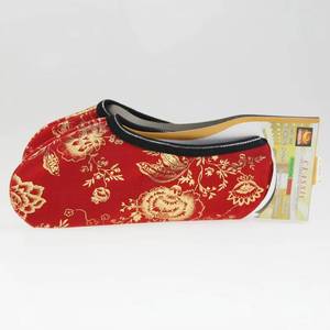 <b>Women's</b> Non-Slip Winter <b>Warm</b> Ankle Floor <b>Socks</b> with Floral Pattern gold Low Waist Wool Dropshipping/Custom Made/Wholesale - Product Image 4