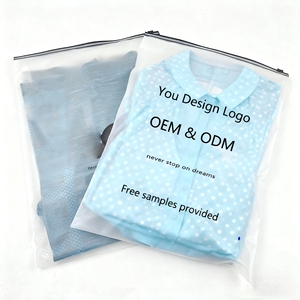 Bán buôn tùy chỉnh in logo tự niêm phong Zip khóa Quần áo túi rõ ràng <span class=keywords><strong>Ziplock</strong></span> dây kéo nhựa cho triển lãm Frosted EVA - Product Image 2