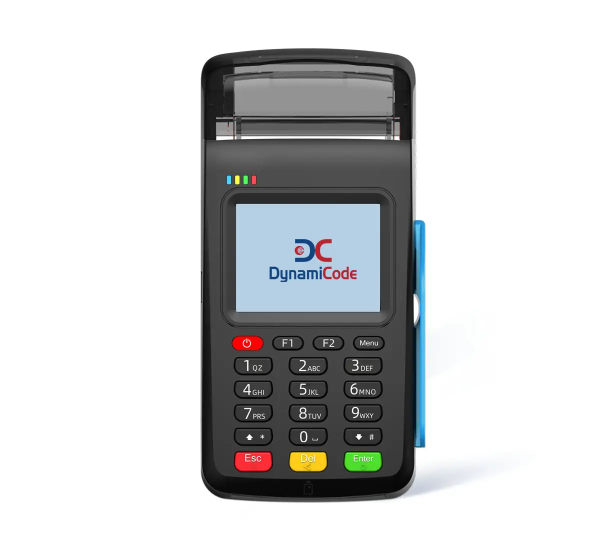 Terminale POS EDC EFT con microtelefono, macchina POS 4G Linux per l'elaborazione di carte bancarie e pagamenti QR con scanner QR