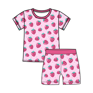 Atacado 95% Bambu + 5% spandex Pijamas Criança Vestuário Personalizado Impresso Logo Meninas Vestidos Recém-nascidos Zipper Bamboo Romper - Product Image 1