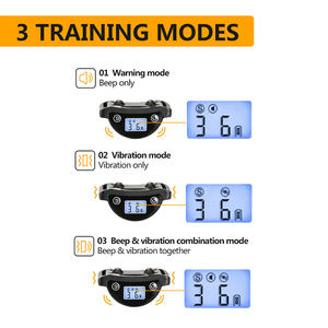 Bestseller wiederauf lad bares Vibrations halsband Benutzer definierte Farben Elektro statischer Schock und <span class=keywords><strong>Anti</strong></span>-Barking-Funktion für Hunde und Katzen - Product Image 5