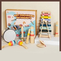 Musical Instrument 7 Piece Set Musical Game Educational Wood Children's Toy Musical Instrument Set