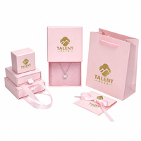 Emballage de bijoux luxueux personnalisé, boîte à tiroir en carton imprimé, emballage cadeau de luxe pour bijoux, avec pochette