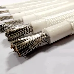 10mm 16mm 20mm 25mm 300degree fiber glass heat resistance cable braid wire silicon fiberglass sheathed high temperature cable