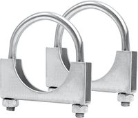 Collier de serrage en U robuste de 5 pouces pour tuyau d'échappement de 5 pouces de diamètre extérieur, colliers de serrage en U pour silencieux en acier inoxydable, lot de 2