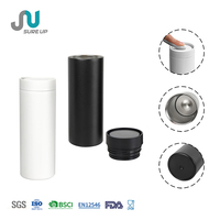 Thermos en acier inoxydable de 400 ml avec isolation sous vide à 360° °   Mug de voyage isotherme à double paroi avec poignée pliable et bec verseur, sans BPA