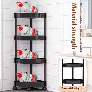 رف تخزين 3/طبقات رف تخزين بعربة متدحرجة رف تخزين بزاوية حمام مثلث رف أرضي قائم بقصة StorageRacks - Product Image 6