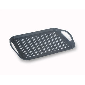 Plateau de service en plastique avec surface en caoutchouc antidérapante, pour table, <span class=keywords><strong>lit</strong></span>, petit-déjeuner, dîner, fruits, nourriture - Product Image 4