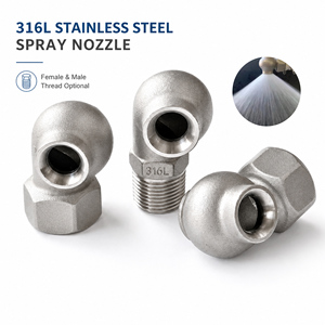 Stainless Steel <b>Spray</b> Nozzle Large Flow Hollow Cone Cleaning for Industrial Washing Dust Control Cooling - Product Image 1
