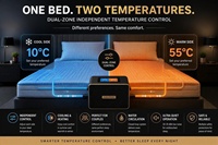 Surmatelas intelligent à circulation d'eau avec contrôle de la température, chauffage et refroidissement double face pour couples, compatible OEM