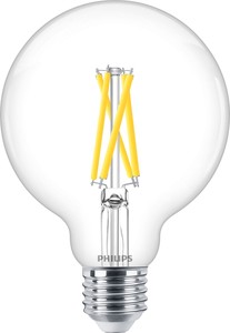 Bombilla <span class=keywords><strong>LED</strong></span> Redonda Regulable <span class=keywords><strong>Philips</strong></span> G45 P45 E14 E27 <span class=keywords><strong>4W</strong></span> 6.5W 2700K Blanco Cálido, Lámpara de Bola con Carcasa de Vidrio para Decoración del Hogar - Product Image 3