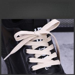 Lacets en coton ciré plats de qualité supérieure de 8 mm pour bottes et chaussures décontractées en cuir, lacets de mode de plein air de créateur en gros - Product Image 2