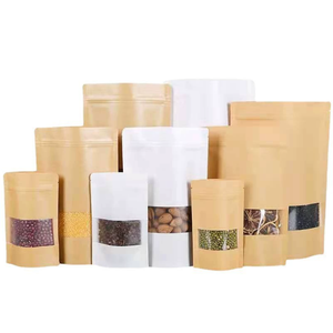 MOQ <span class=keywords><strong>500</strong></span> Individuell bedruckte Keksbeutel mit Heißsiegelung, Standbodenbeutel aus Kunststoff mit Reißverschluss, Lebensmittelverpackungsbeutel mit Fenster - Product Image 1